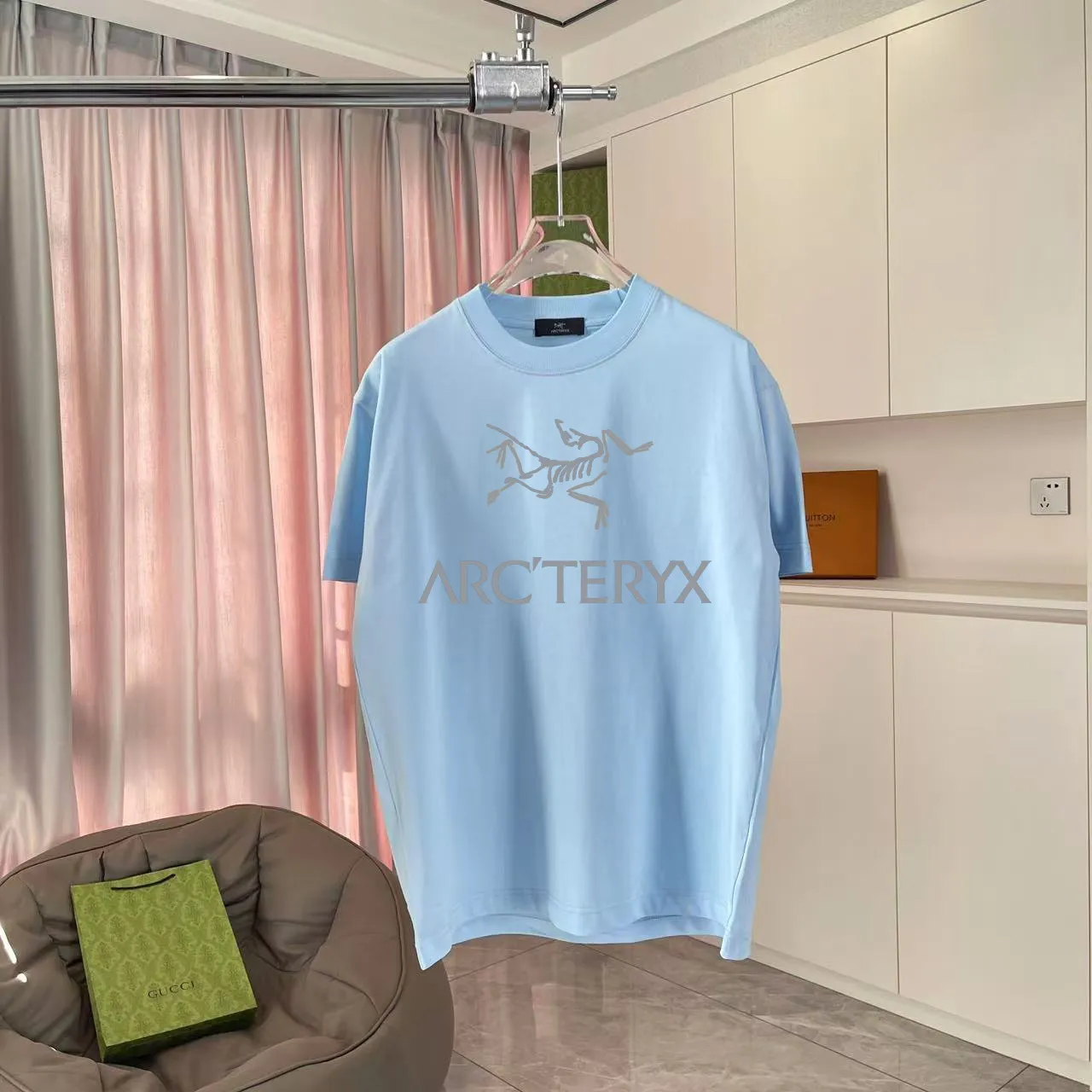 ARC'TERYX* 2025 New Arrival logo t g Same Style Size：S M L XL XXL ：Black White Blue Gray